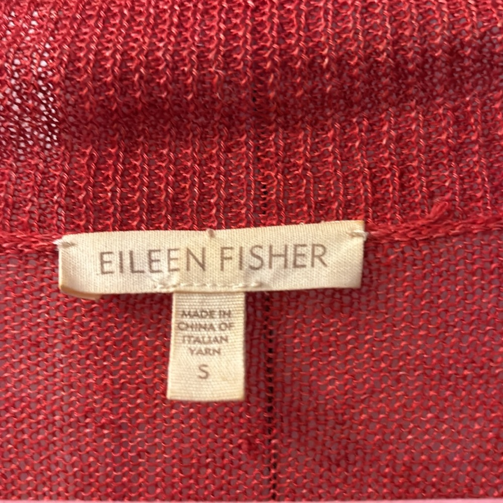 Eileen Fisher Slub Linen Cardigan Small - Picture 2 of 6